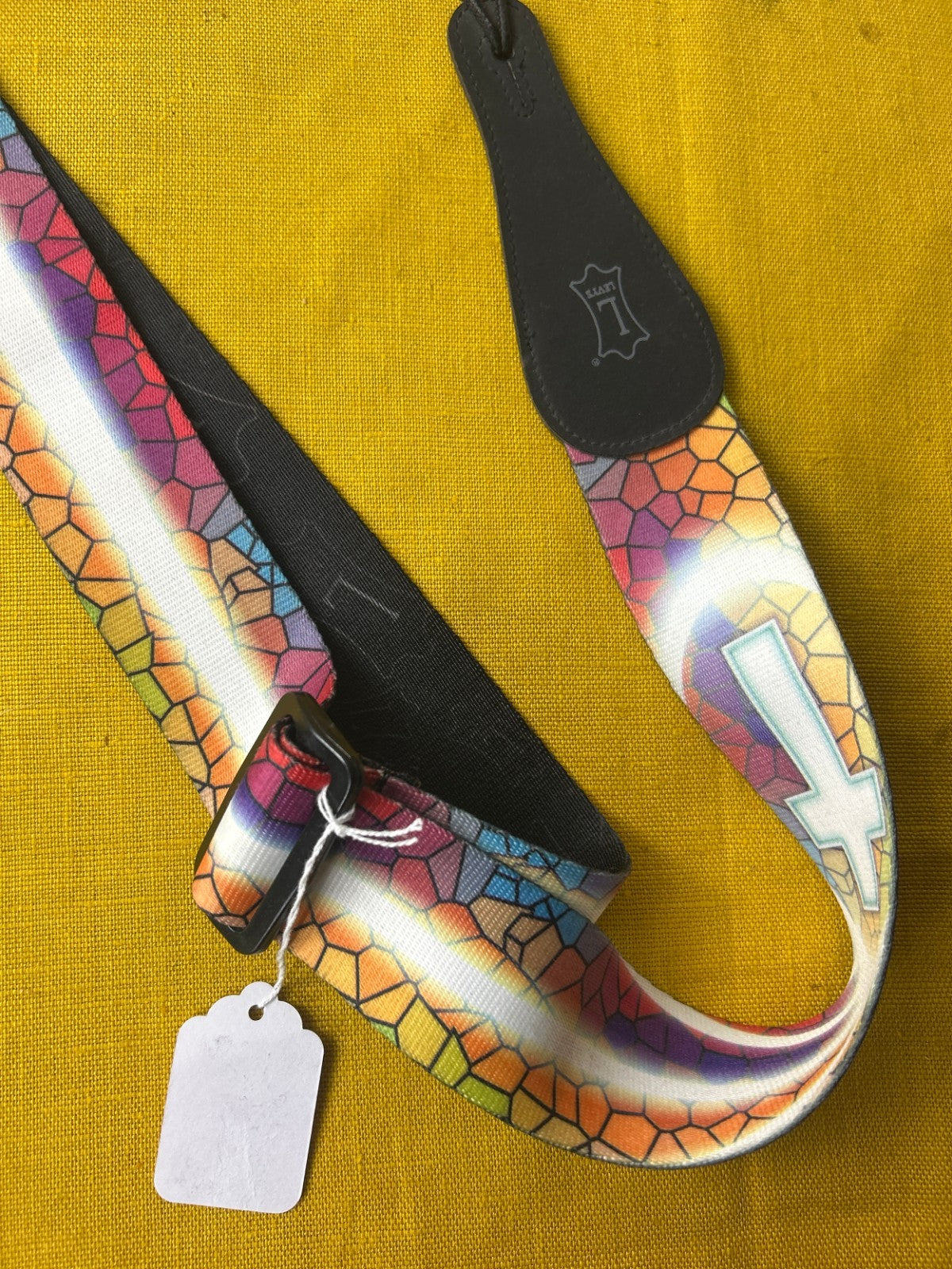 Levy's MPS2-037 Christian Holy Cross Stained Glass Adjustable Guitar Bass Strap — photo 1