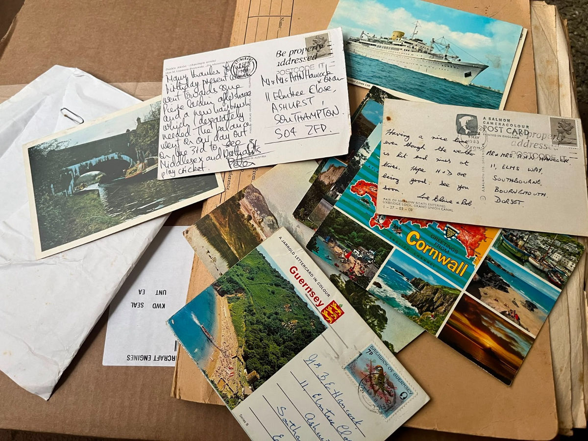 Vintage 1970s 1980s Postcards Job Lot Cornwall Guernsey Shipping Lettercard Lot — photo 1