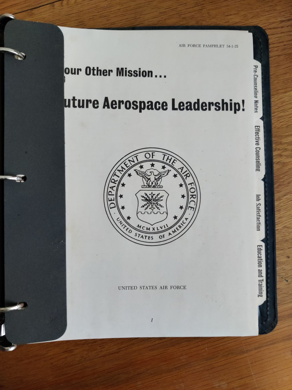 1947 United States Air Force "Your Other Mission, Future Aerospace Leadership!" — photo 5