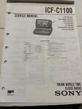 ICF-C1100 World Clock FM Radio - Genuine Sony Service Repair Manual — photo 1