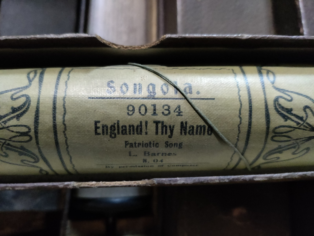 ENGLAND! THY NAME Songola 90134 L Barnes No 4 - Player Piano / Pianola Roll — photo 1
