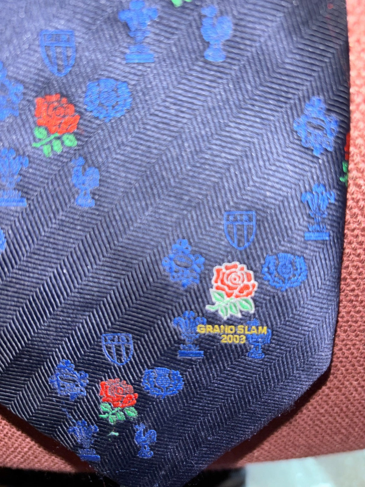 England English Rugby Grand Slam 2003 Rugby Vintage Neck Tie — photo 2