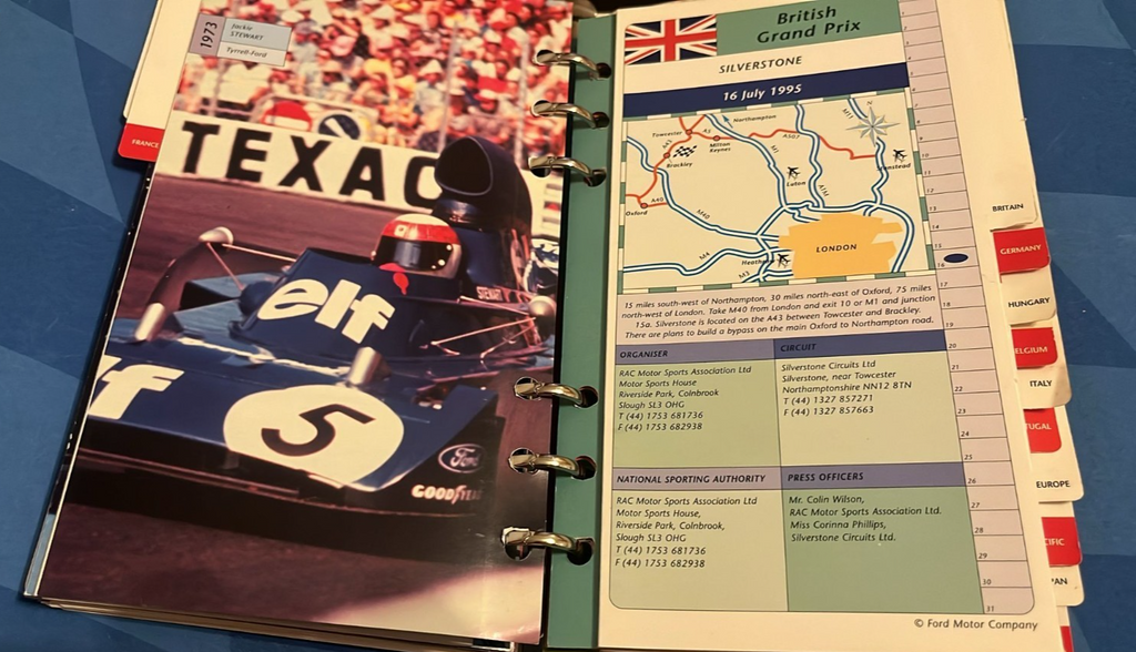 Ford Motorsport Cosworth Formula 1 Event Guide 1995 Press Team Binder — photo 5