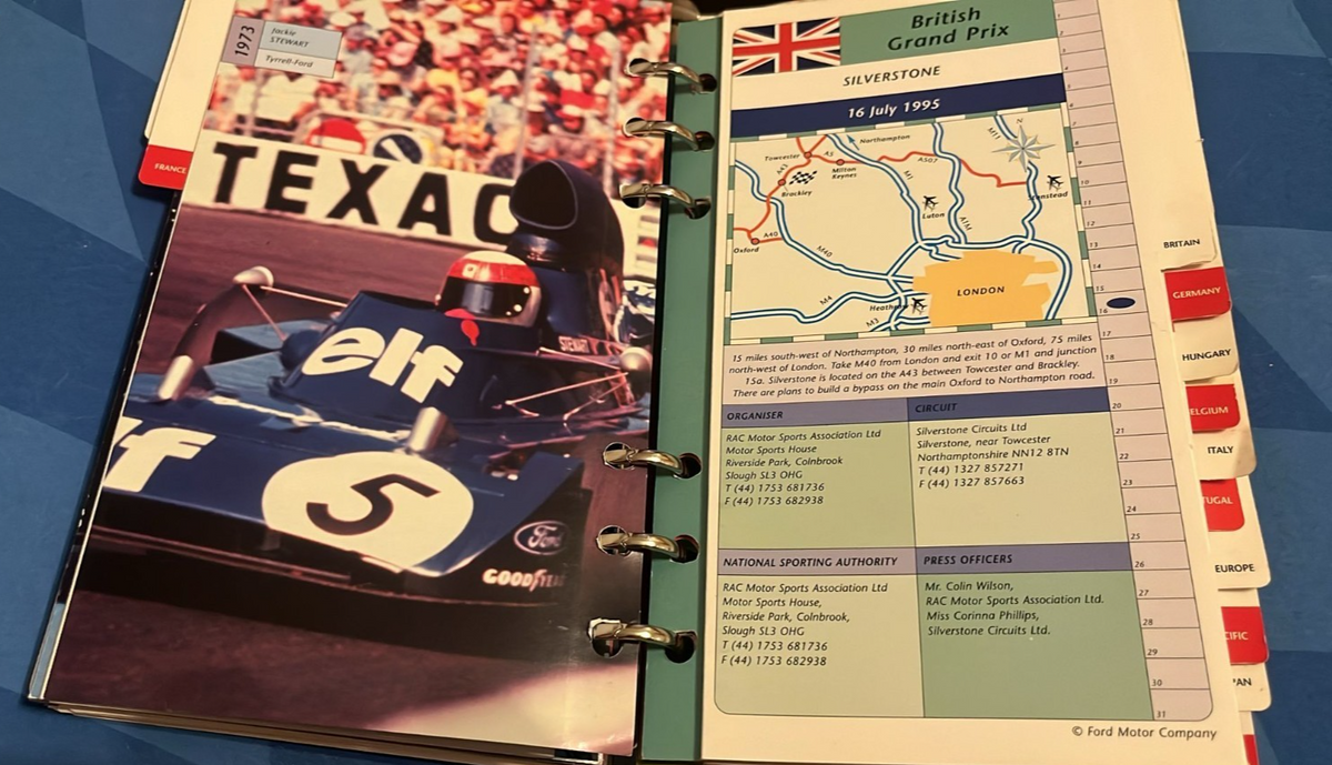 Ford Motorsport Cosworth Formula 1 Event Guide 1995 Press Team Binder — photo 5