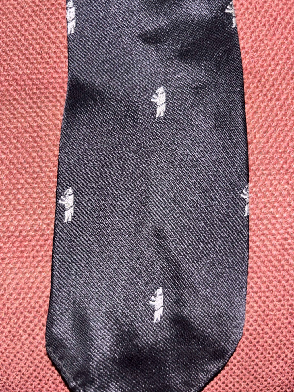 Vintage Warwickshire County Bear & Ragged Staff Club Necktie Navy — photo 2