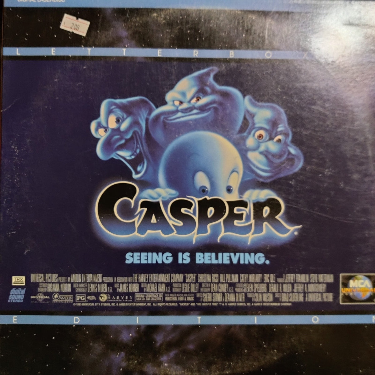Casper The Friendly Ghost - LASERDISC Movie Film — photo 1