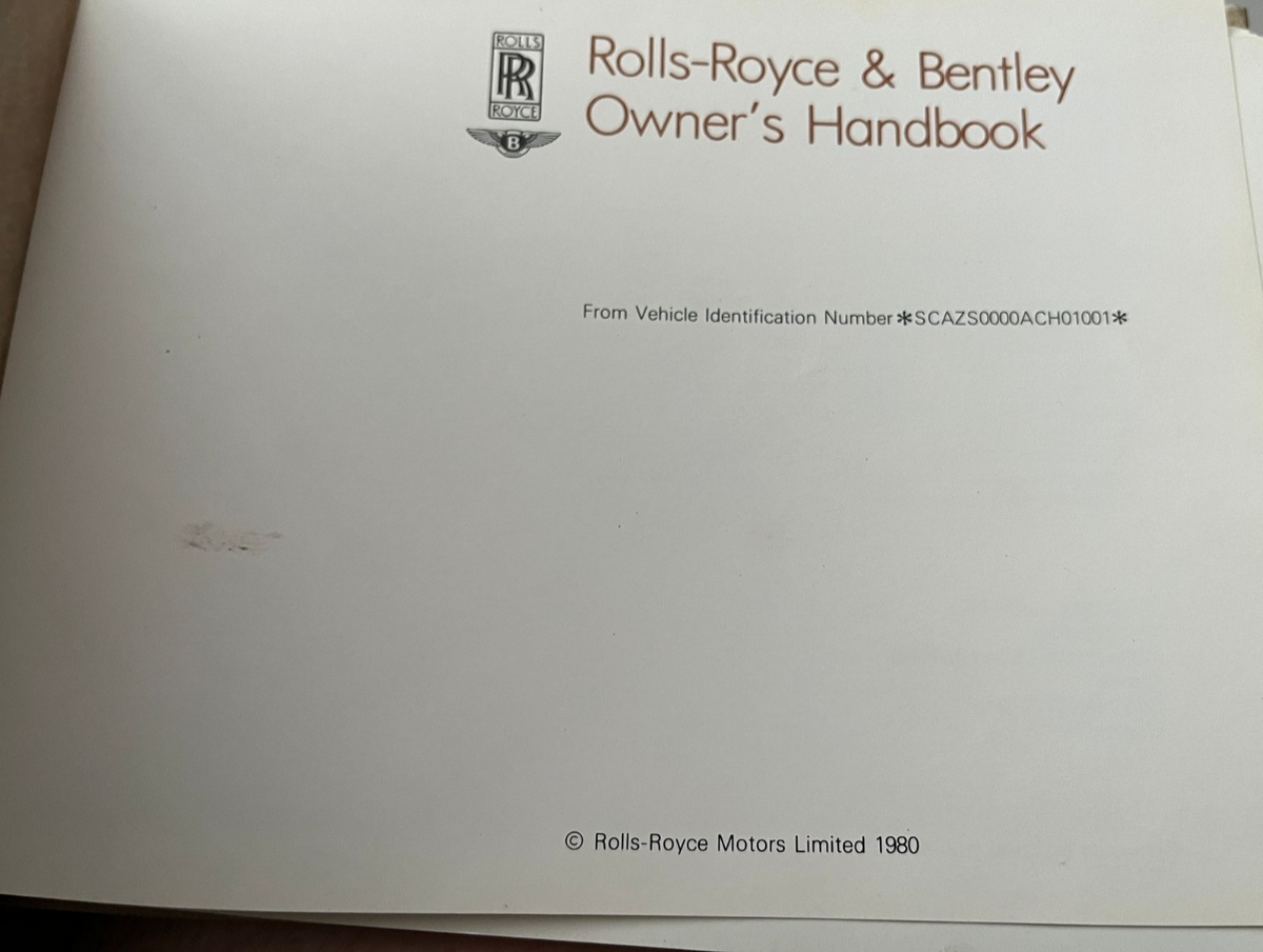 Rolls Royce Bentley Handbook Owners Pack Silver Spirit Spur Mulsanne etc 1980 on — photo 5