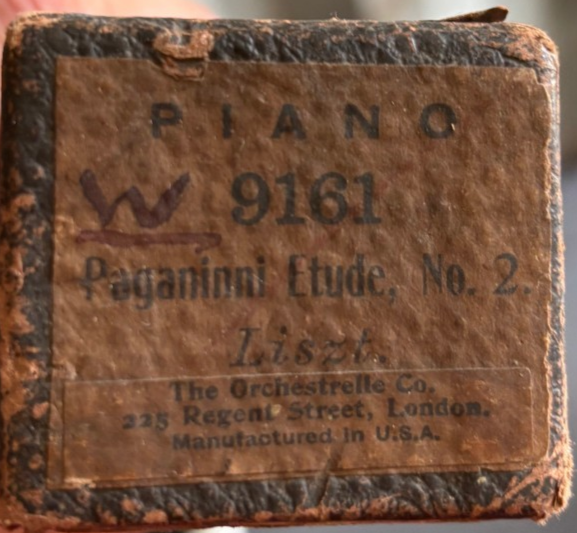 Vintage Pianola Roll - Liszt Paganini Etude No 2 Orchestrelle Aeolian 9161 — photo 1