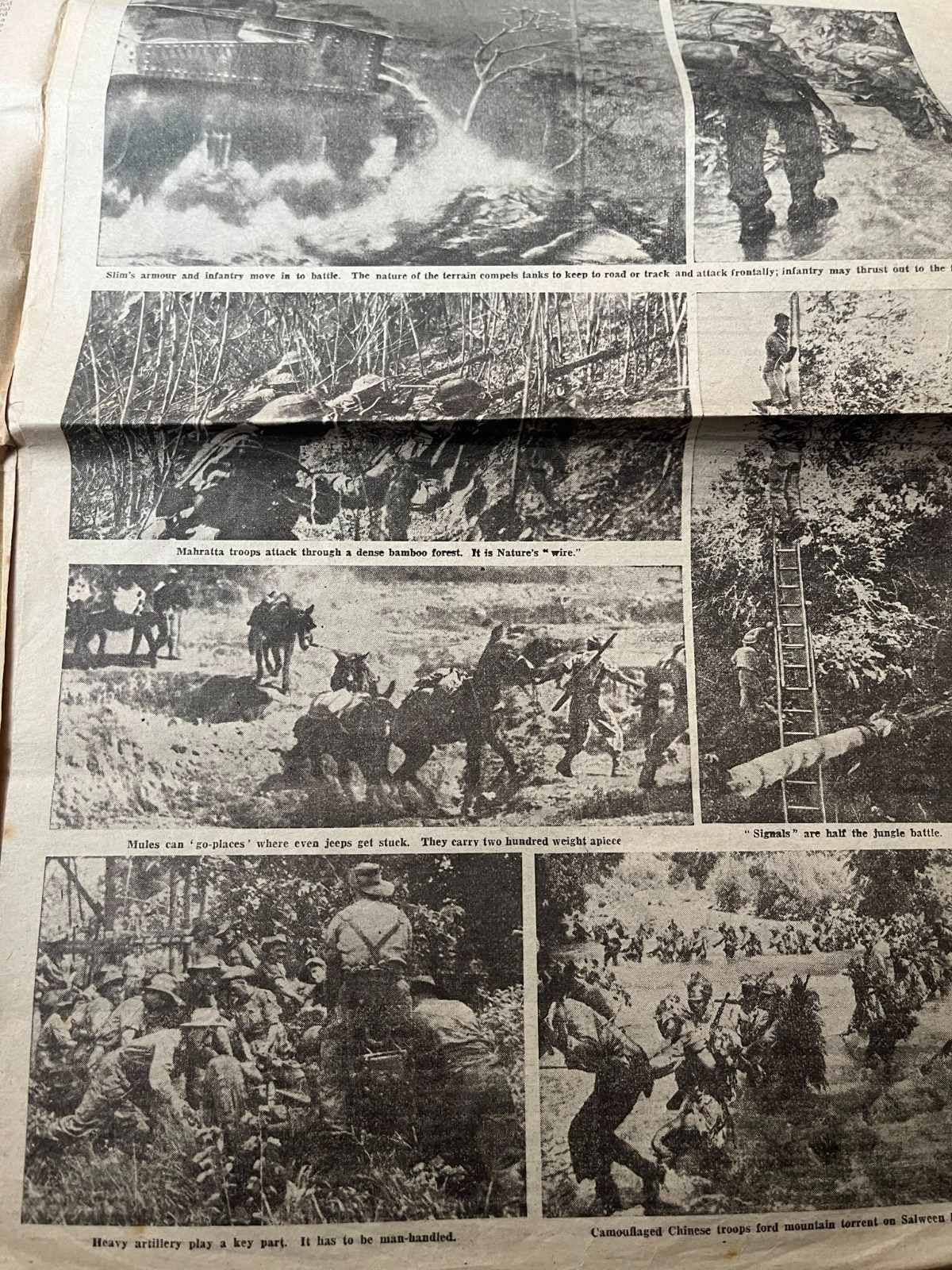 WW2 1945 SEAC Souvenir Burma Front Newspaper Map Orde Wingate Slim Mountbatten — photo 7