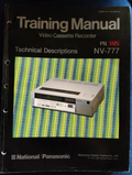 NV-777 VHS Player Genuine Panasonic Service Guide Instructions Repair Manual — photo 1