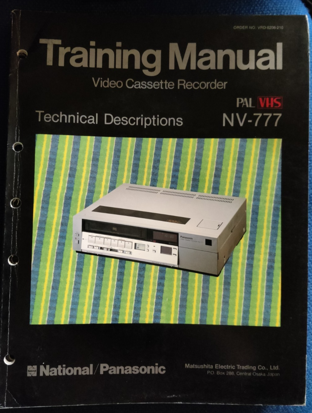 NV-777 VHS Player Genuine Panasonic Service Guide Instructions Repair Manual — photo 1