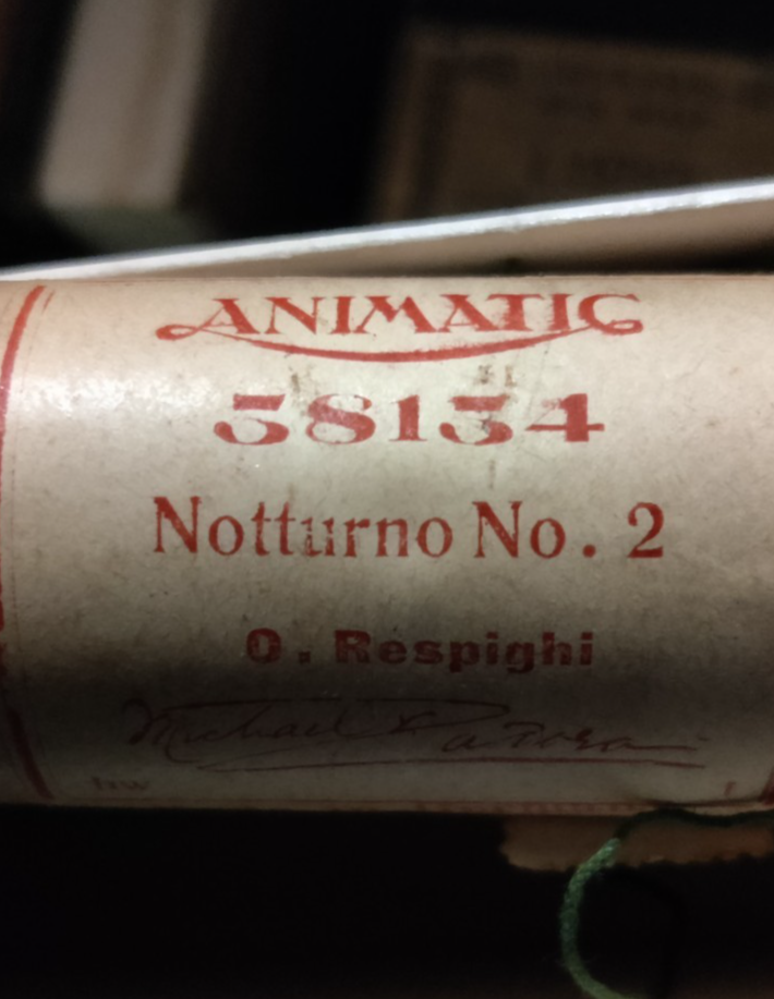 NOTTURNO NO 2 RESPIGHI Animatic 58134 - Player Piano / Pianola Roll — photo 1