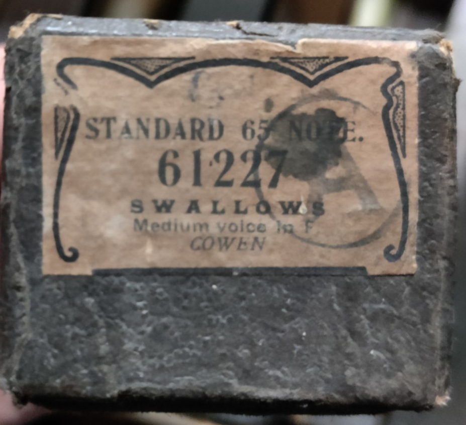 SWALLOWS Standard 65 Note 61227 Cowen - Player Piano / Pianola Roll — photo 1