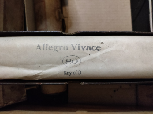 ALLEGRO VIVACE 80 Note - Player Piano / Pianola Roll — photo 2