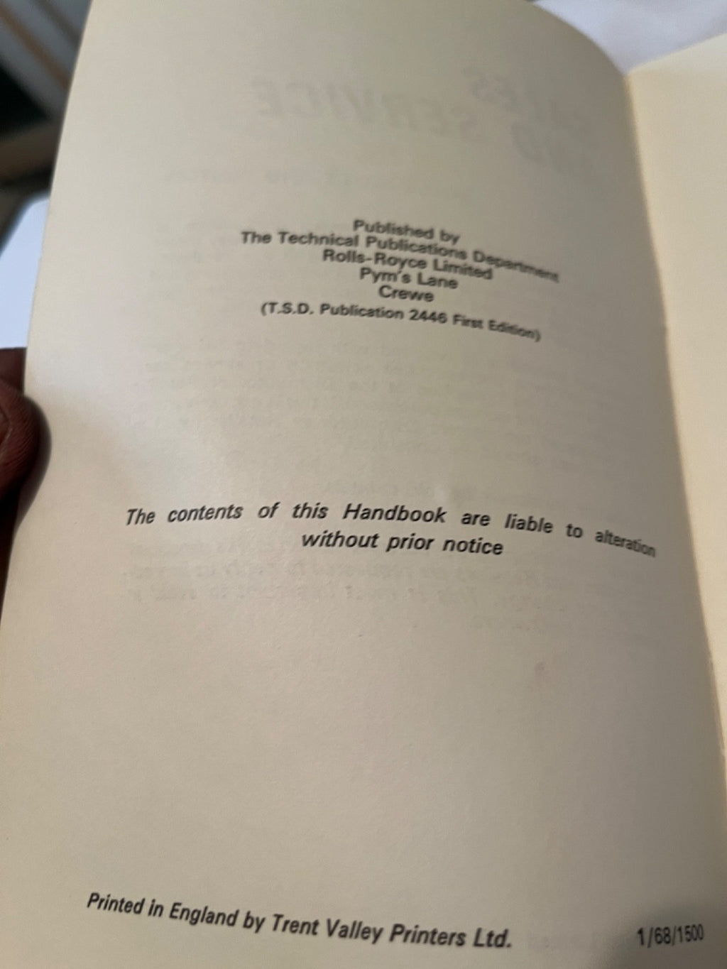 Rolls Royce and Bentley sales and service manual 1968 — photo 7
