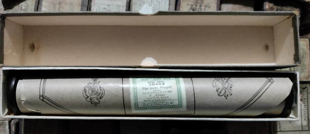 THE LUTE PLAYER F ALLITSEN Ballad 36463 - Player Piano / Pianola Roll — photo 2