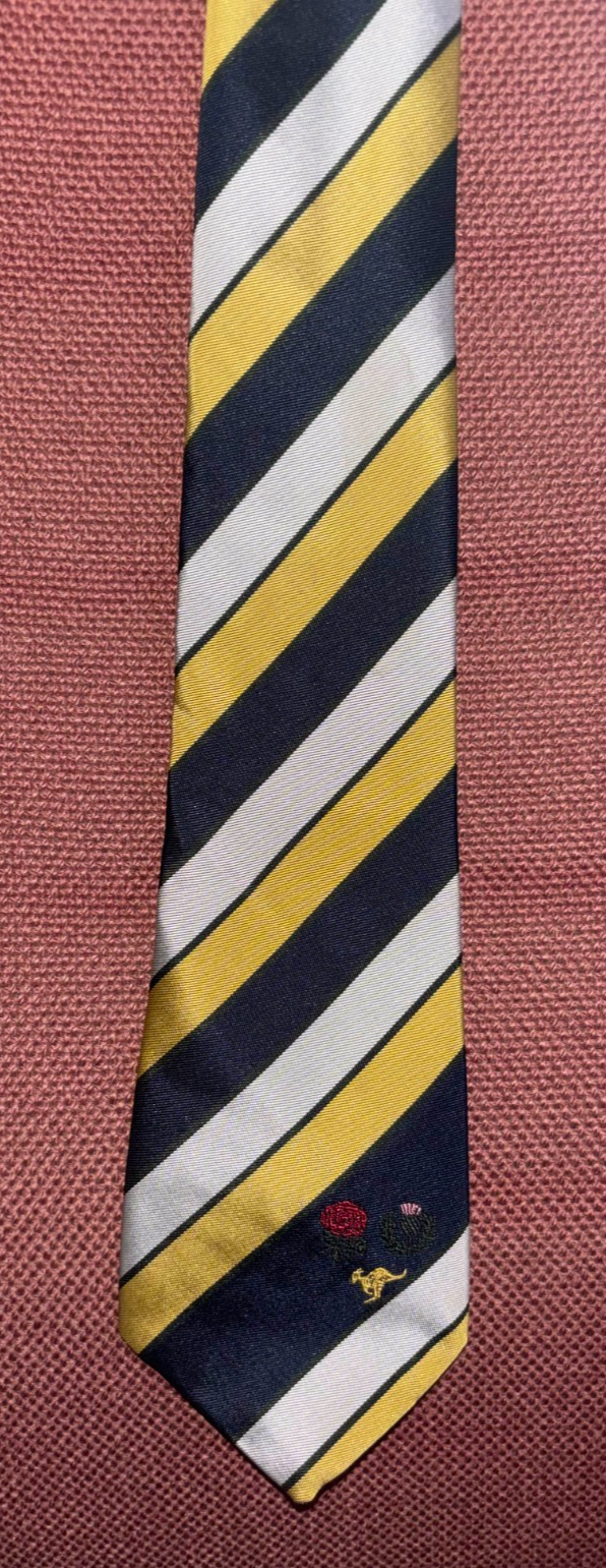 Vintage Anglo-Scots (England & Scotland) vs Australia Rugby Tie Rose Thistle — photo 2