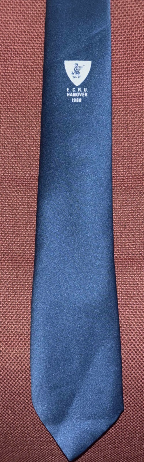 Eastern Counties Rugby Union Hanover 1988 Tour Vintage Neck Tie ECRU — photo 1