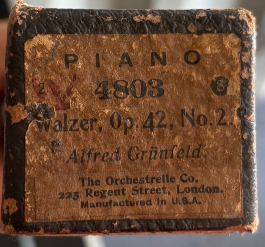 Vintage Pianola Roll - Walzer Op 42 No 2 Alfred Grunfeld Orchestrelle 4803 — photo 1