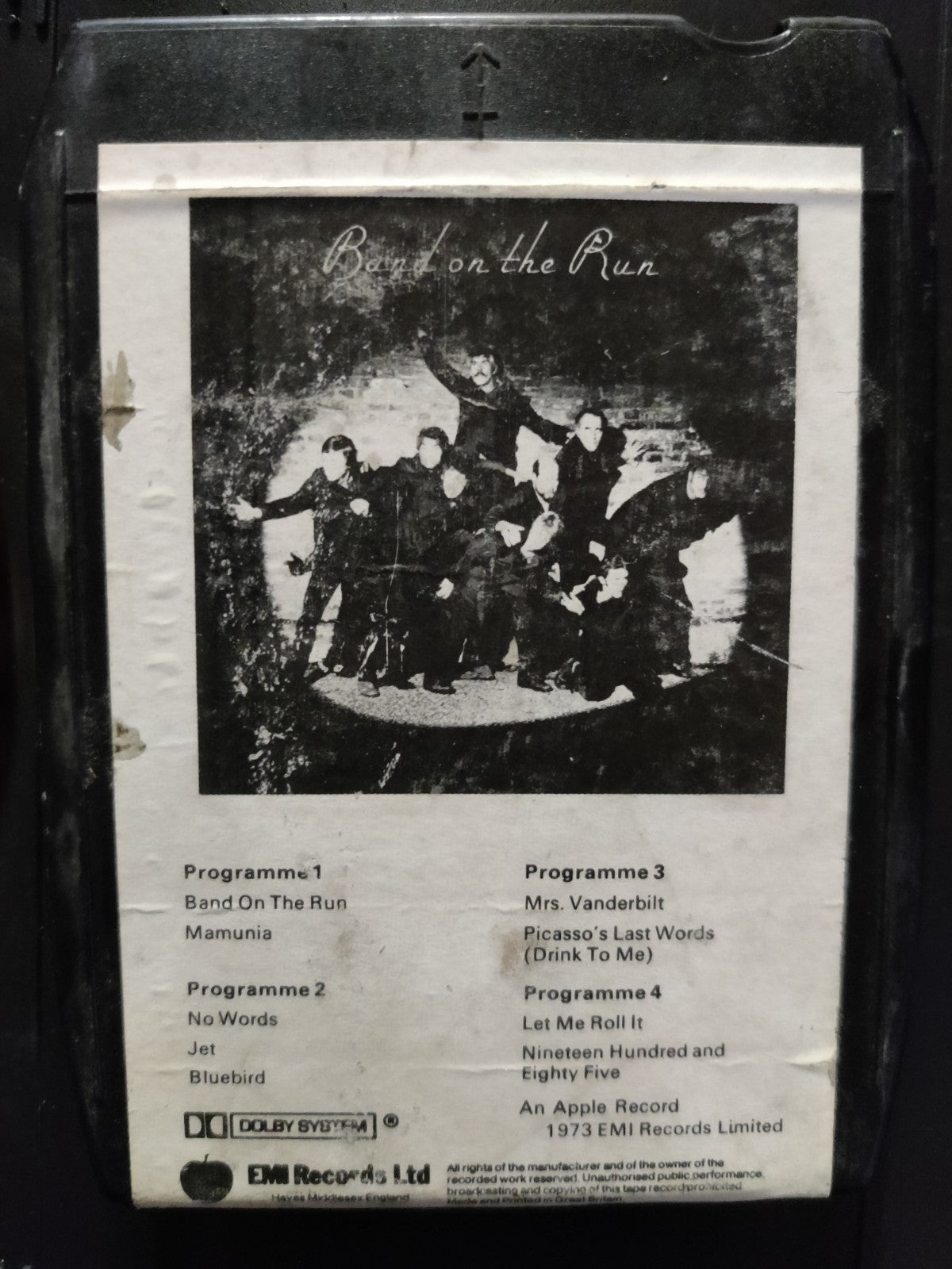 Wings & Paul McCartney - Band On The Run - 8 Track Tape Cartridge — photo 1