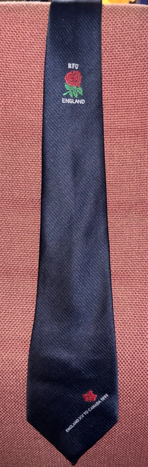 England XV to Canada Rugby Union Tour 1993 Rugby Neck Tie — photo 1