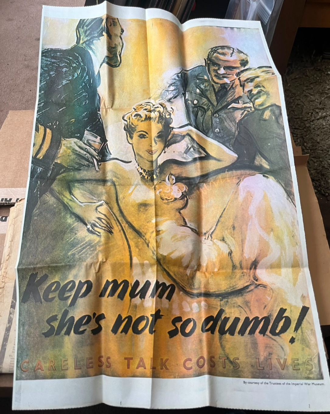 WW2 Careless Talk Costs Lives Poster Print Keep Mum Shes Not So Dumb IWM Reprint — photo 1