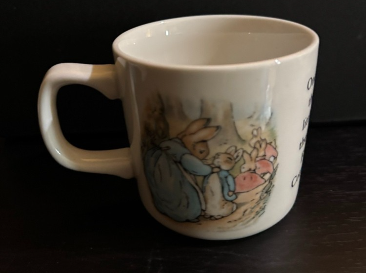 Vintage 1991 Wedgwood Peter Rabbit Nursery Mug Beatrix Potter Ceramic Small Cup — photo 2
