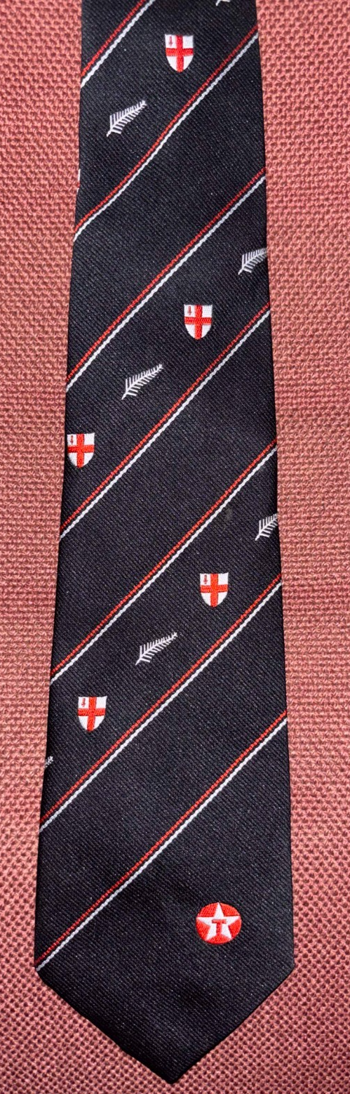 Vintage England vs New Zealand Rugby Tie Texaco Sponsor St George Shield Fern — photo 1