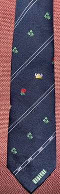 Vintage Ireland Rugby 1989 Tie Shamrock  Digital TV Sponsor England — photo 1