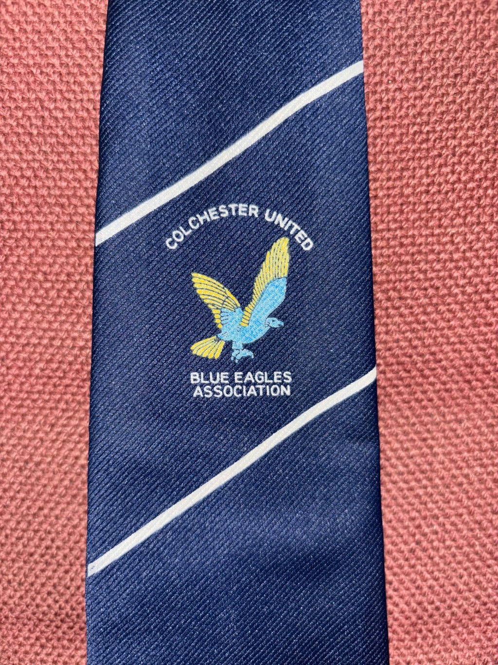 Vintage Colchester United Football Club FC Blue Eagles Association Neck Tie — photo 2
