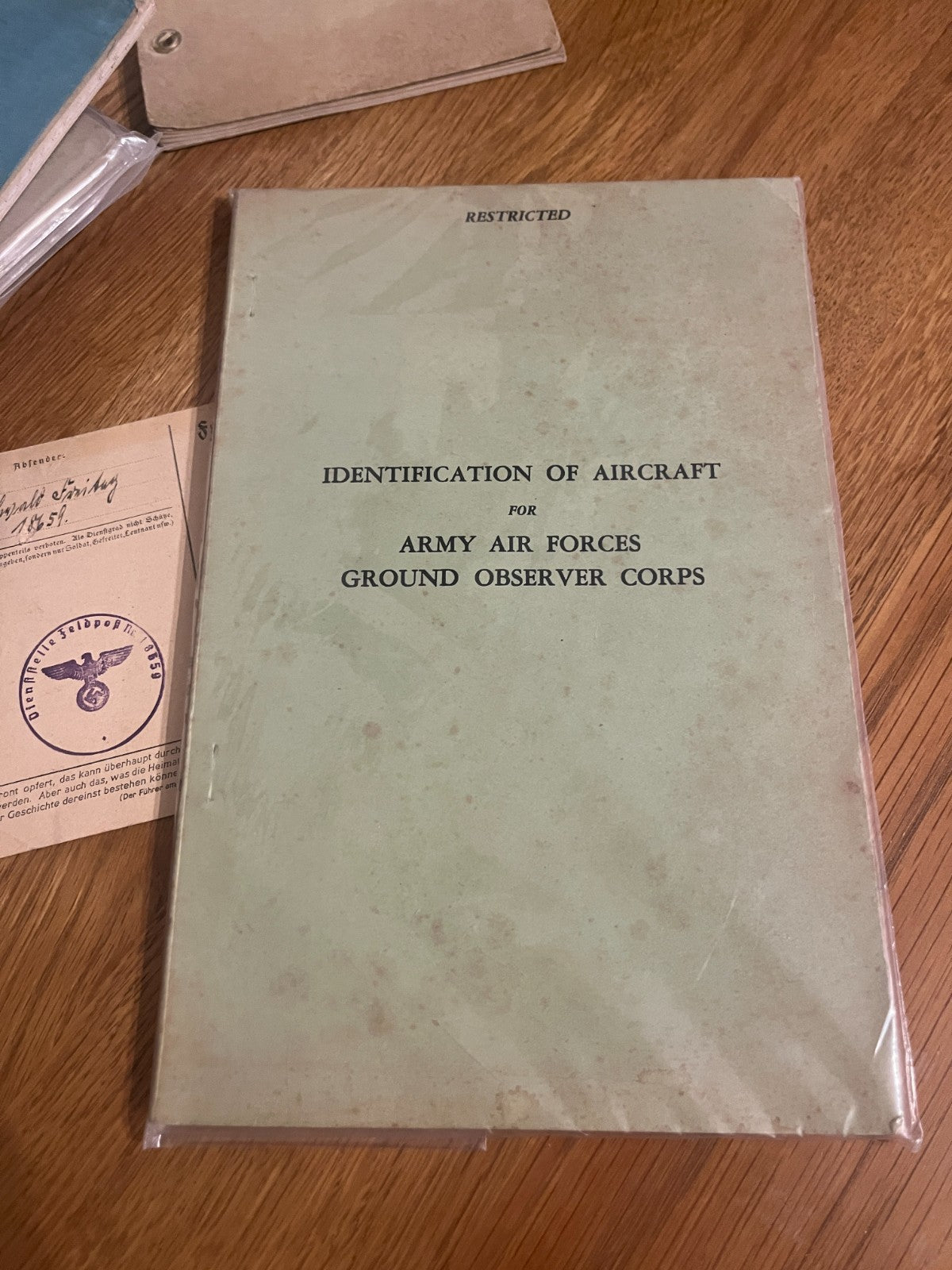 Identification of Aircraft for Army Air Forces Ground Observer Corps 1942 — photo 1
