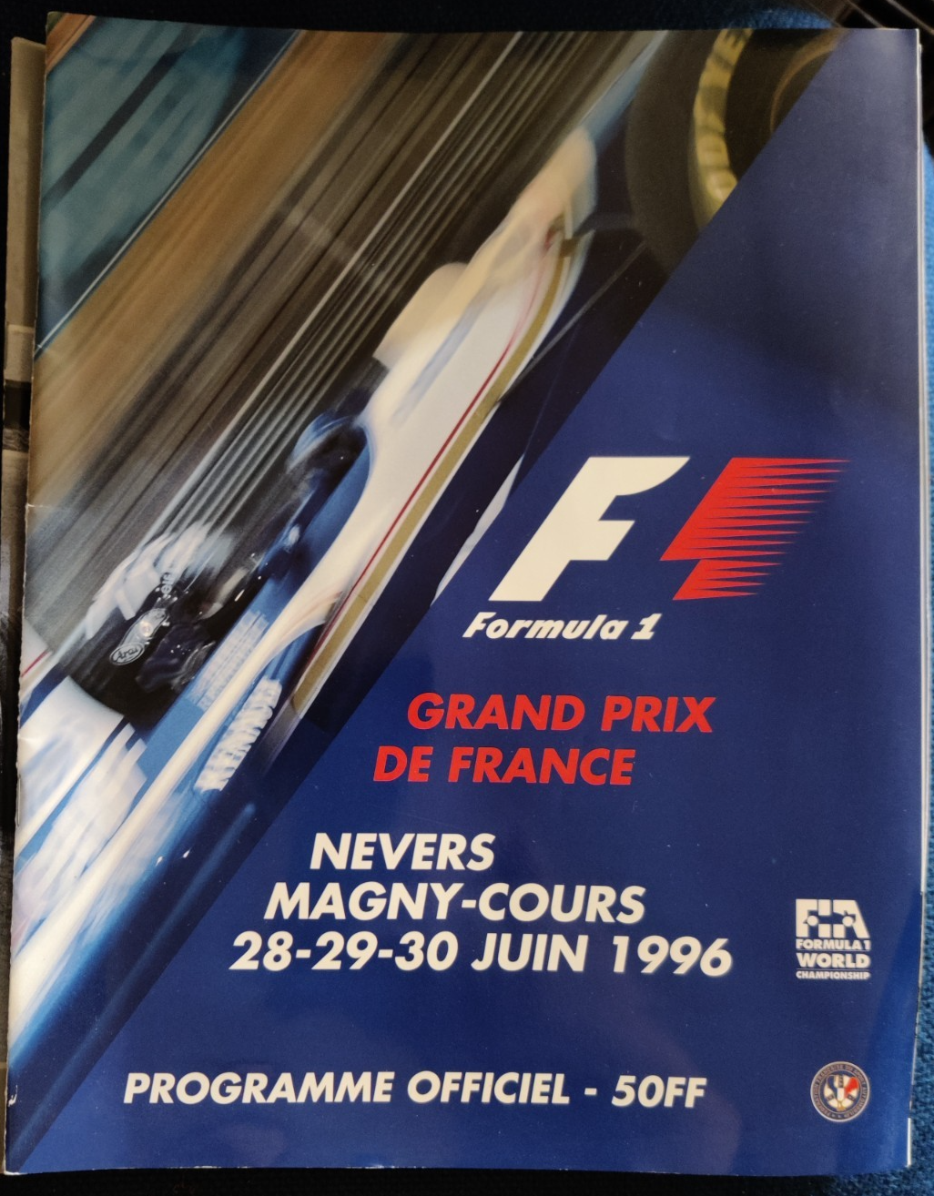 1996 Mangy Cours French Grand Prix - OFFICIAL F1  FORMULA 1 RACE PROGRAMME — photo 1