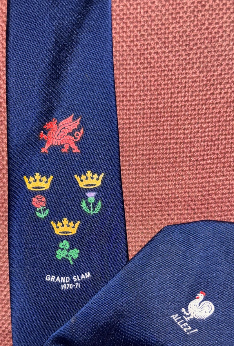 Vintage Wales Rugby 1970 - 1971 Grand Slam Tie Dragon Allez Rooster Nations — photo 2