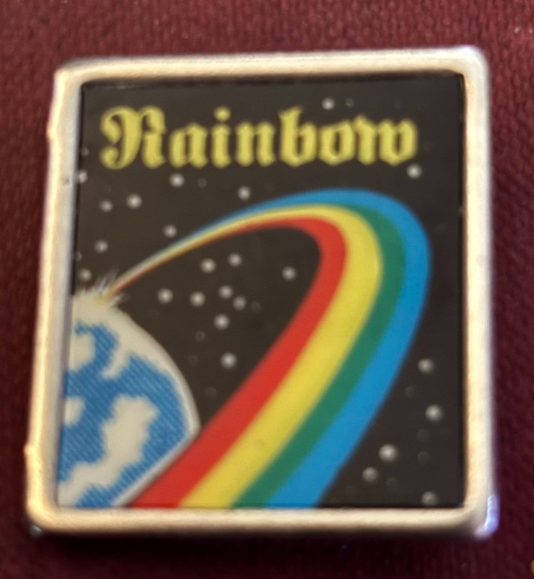 Vintage RAINBOW 1970s/1980s Metal Pin Badge Classic Rock Metal — photo 1