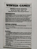 Winter Games - Atari 2600 Game Manual Instructions — photo 1