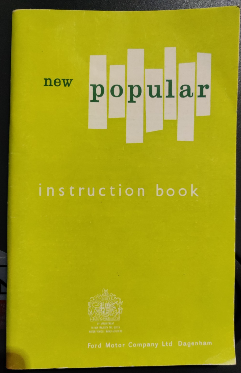 Ford Popular Handbook Owners Manual Instruction Book Pop — photo 1