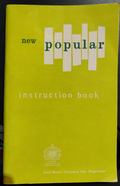 Ford Popular Handbook Owners Manual Instruction Book Pop — photo 1