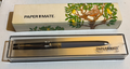 Vintage Paper Mate Profile Ballpoint Pen Blue & Chrome WITH BOX Double Heart — photo 1