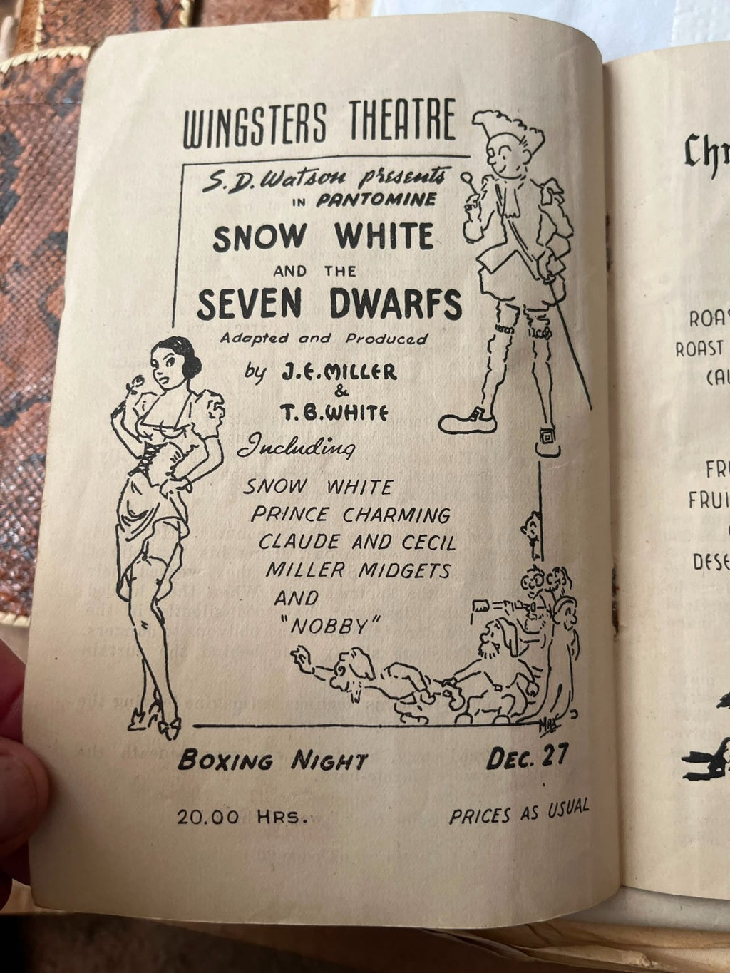 WW2 RAF No 167 Wing Christmas 1943 Magazine Menu Lulus Own Pin Up India SEAC — photo 4