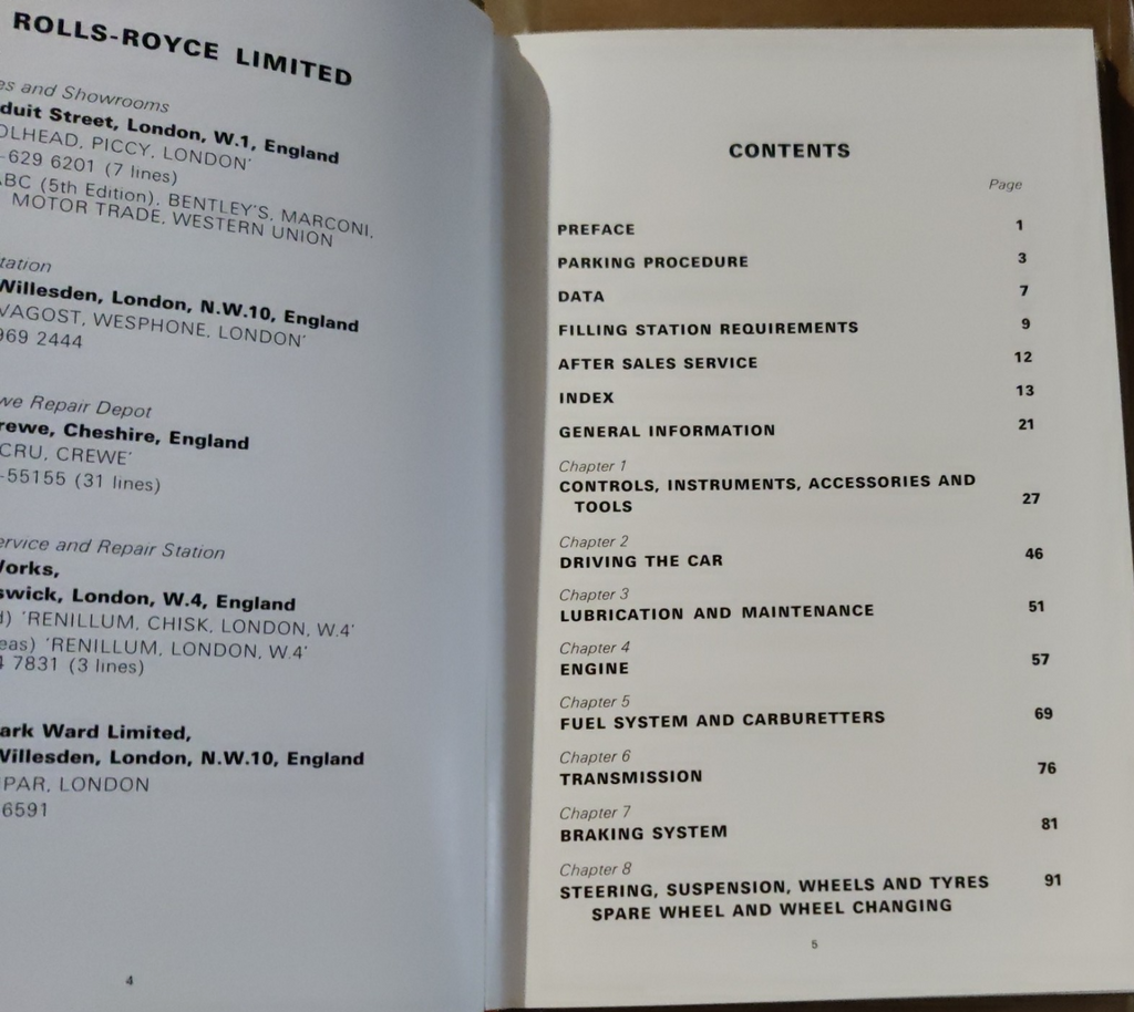 Rolls Royce Silver Shadow & Bentley T Drophead Coupe 2 Door Saloon Handbook 1968 — photo 4