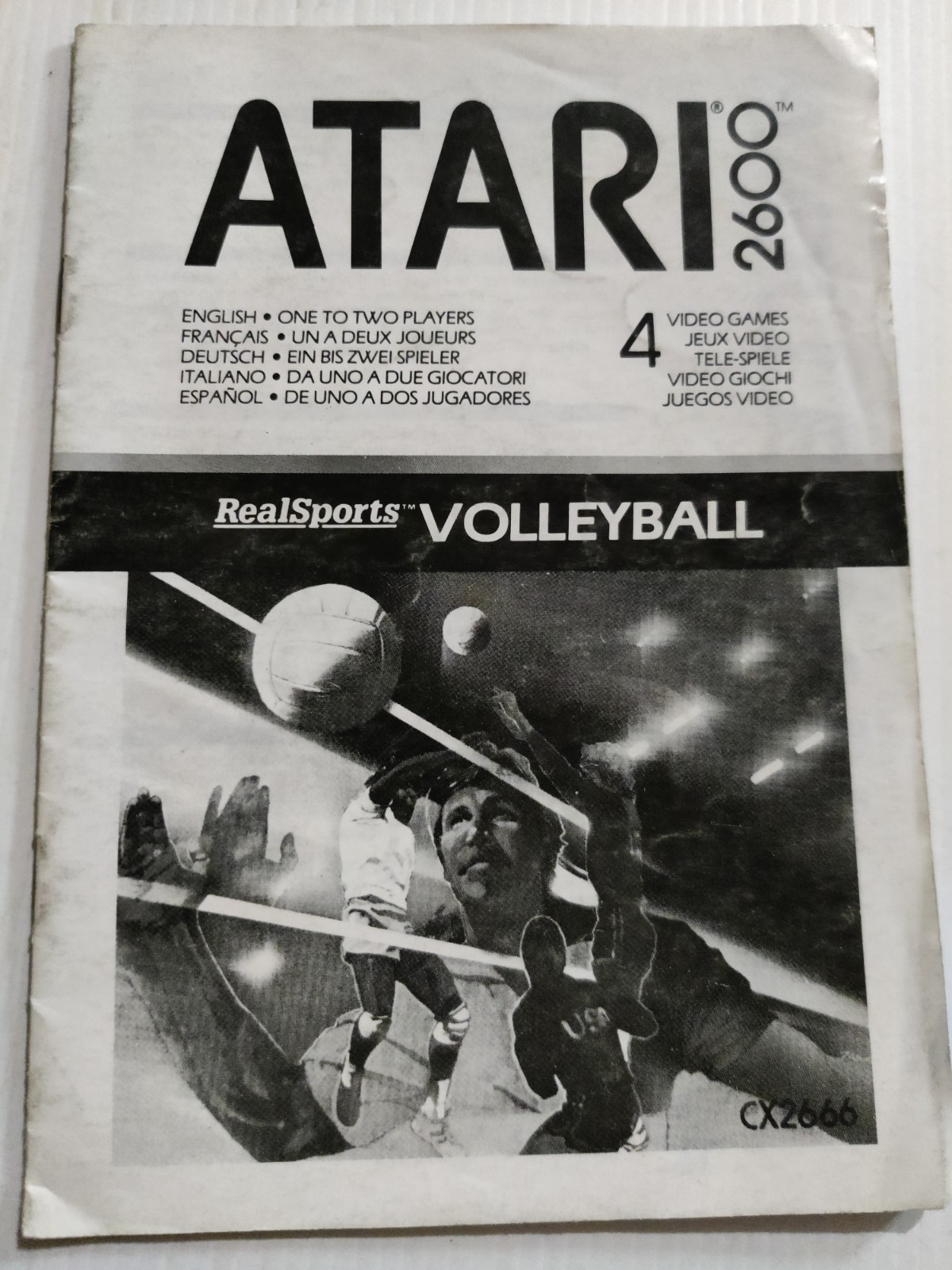 Realsports Volleyball Atari 2600 Game Manual Instructions — photo 1