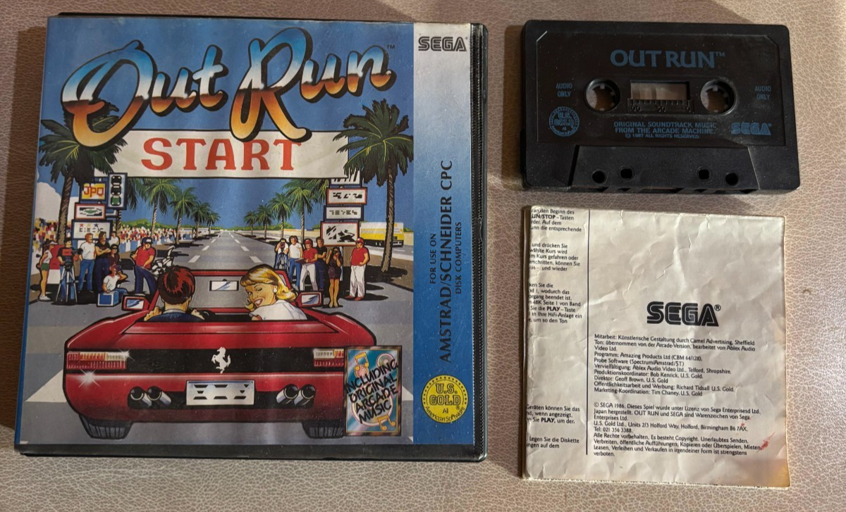 Out Run for the Amstrad / Schneider CPC 1986 BOX & SOUNDTRACK ONLY — photo 1