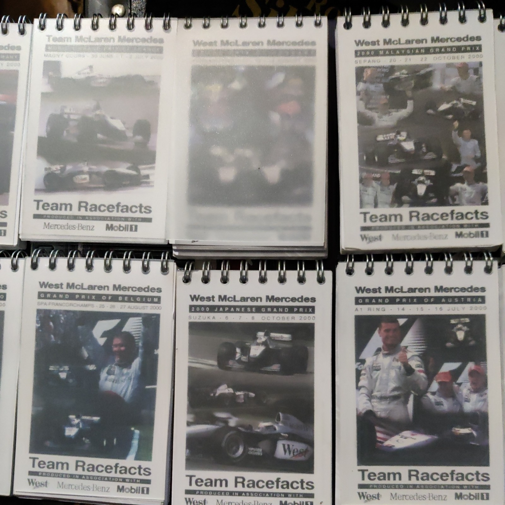 2000 West Mclaren Mercedes F1 Formula 1 Race Engineer/Team Issued Racefacts Note — photo 4