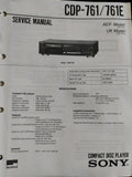 CDP-761/761E HiFi CD Player - Genuine Sony Service Repair Manual — photo 1