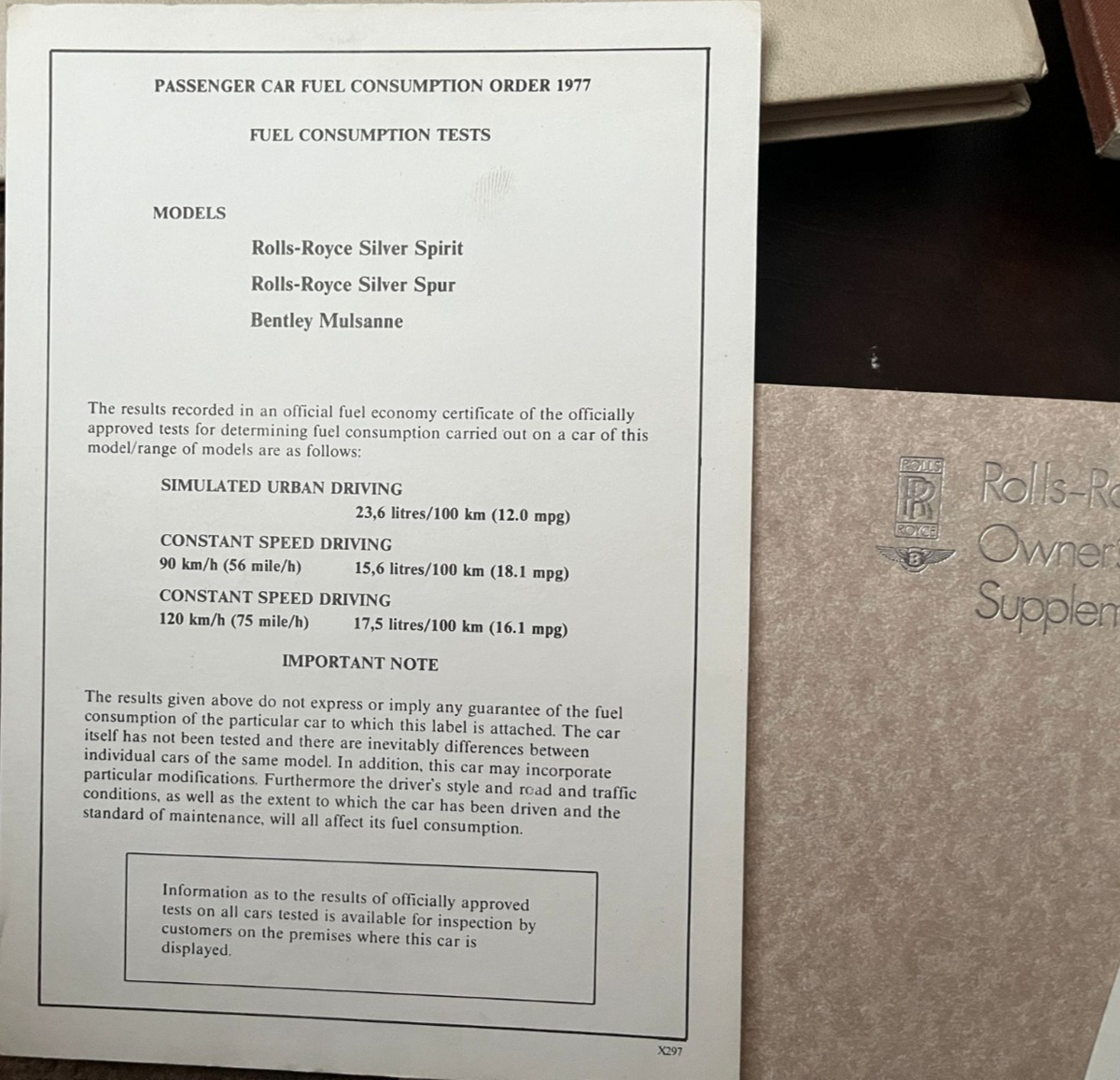 Rolls Royce Bentley Handbook Owners Pack Silver Spirit Spur Mulsanne etc 1980 on — photo 2