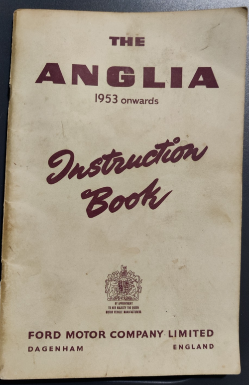 1953 Ford Anglia Handbook Owners Manual Instruction Book — photo 1