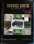 NV-850 VHS Player Genuine Panasonic Service Guide Instructions Repair Manual — photo 1