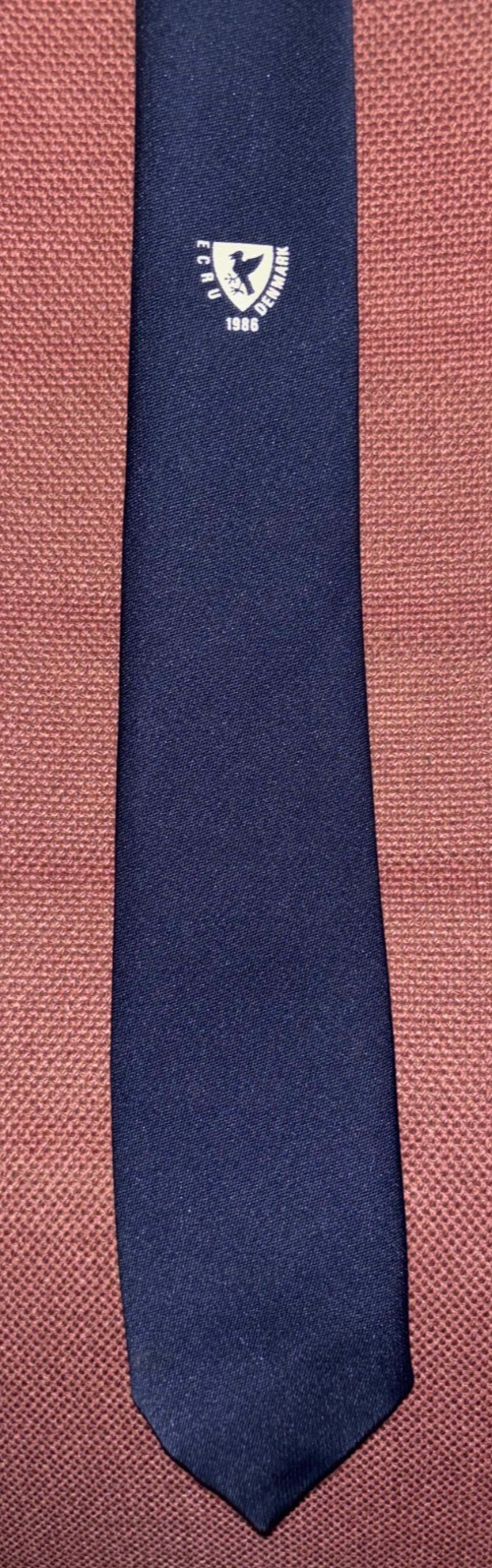Eastern Counties Rugby Union Denmark 1986 Tour Vintage Neck Tie ECRU — photo 2