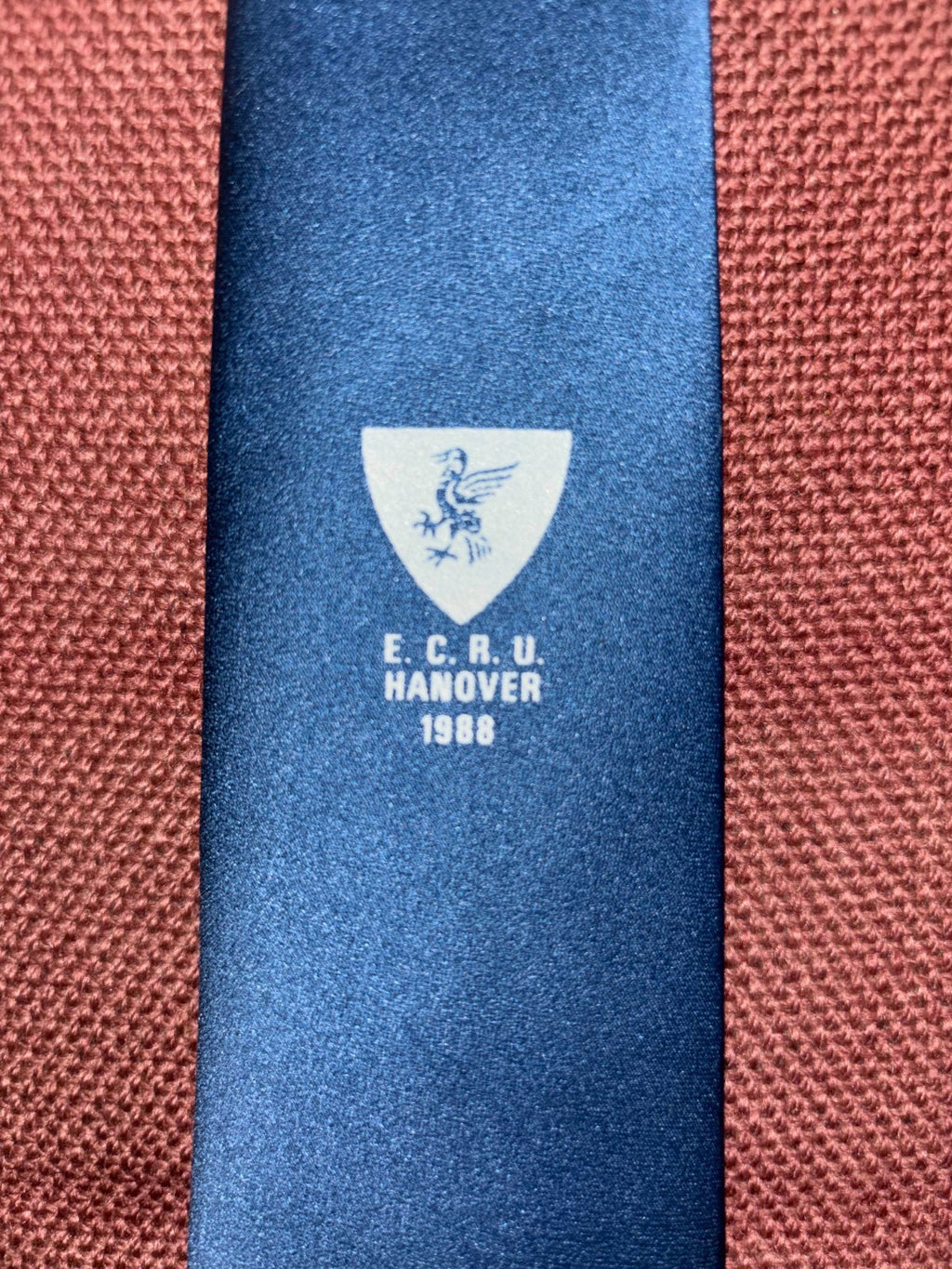 Eastern Counties Rugby Union Hanover 1988 Tour Vintage Neck Tie ECRU — photo 2