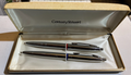 Vintage Conway Stewart Ballpoint Pen Set - Chrome Duo - Red & Blue Ink - Boxed — photo 1
